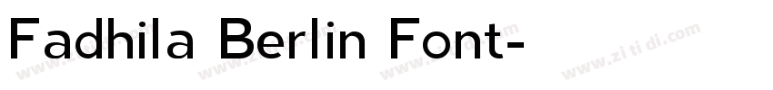 Fadhila Berlin Font字体转换